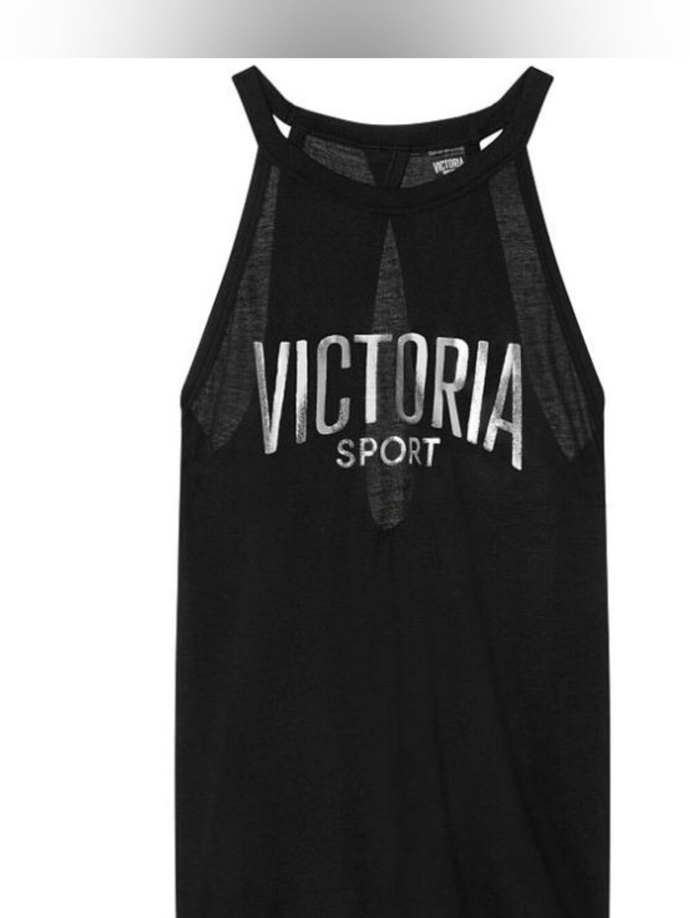 Victoria Secret Sport Keyhole Back Black Tank Top**Large ** EUC